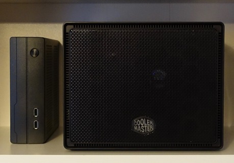 Coolermaster case on the right
