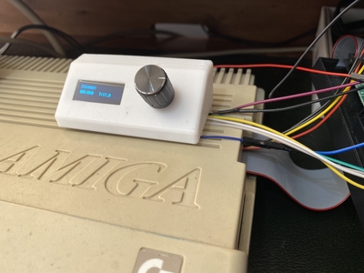 Rotary encoder, OLED display and mount