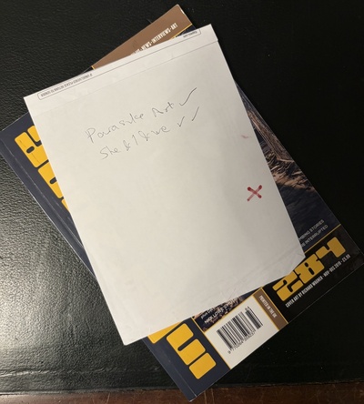 My tick-list for an issue of IZ