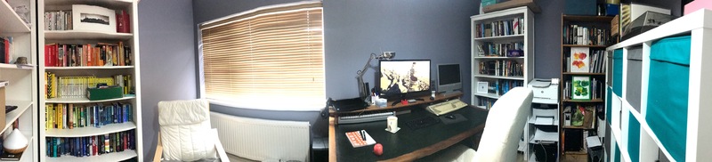Fisheye shot of my home office