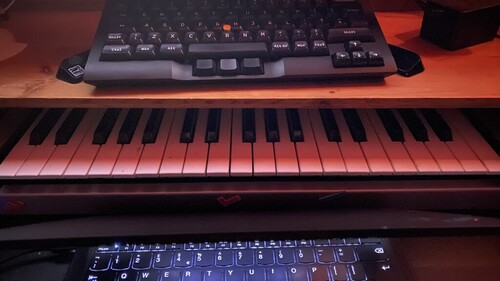 Alesis Micron on my desk, taunting me